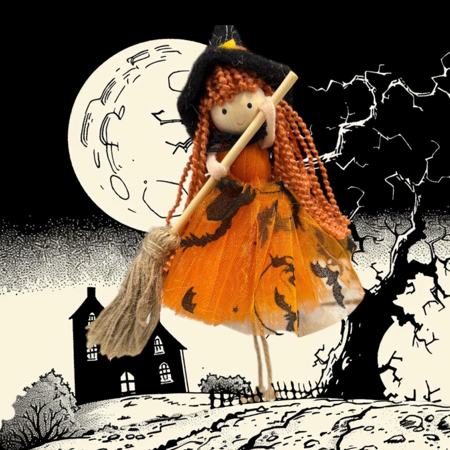 Halloween Orange Witch