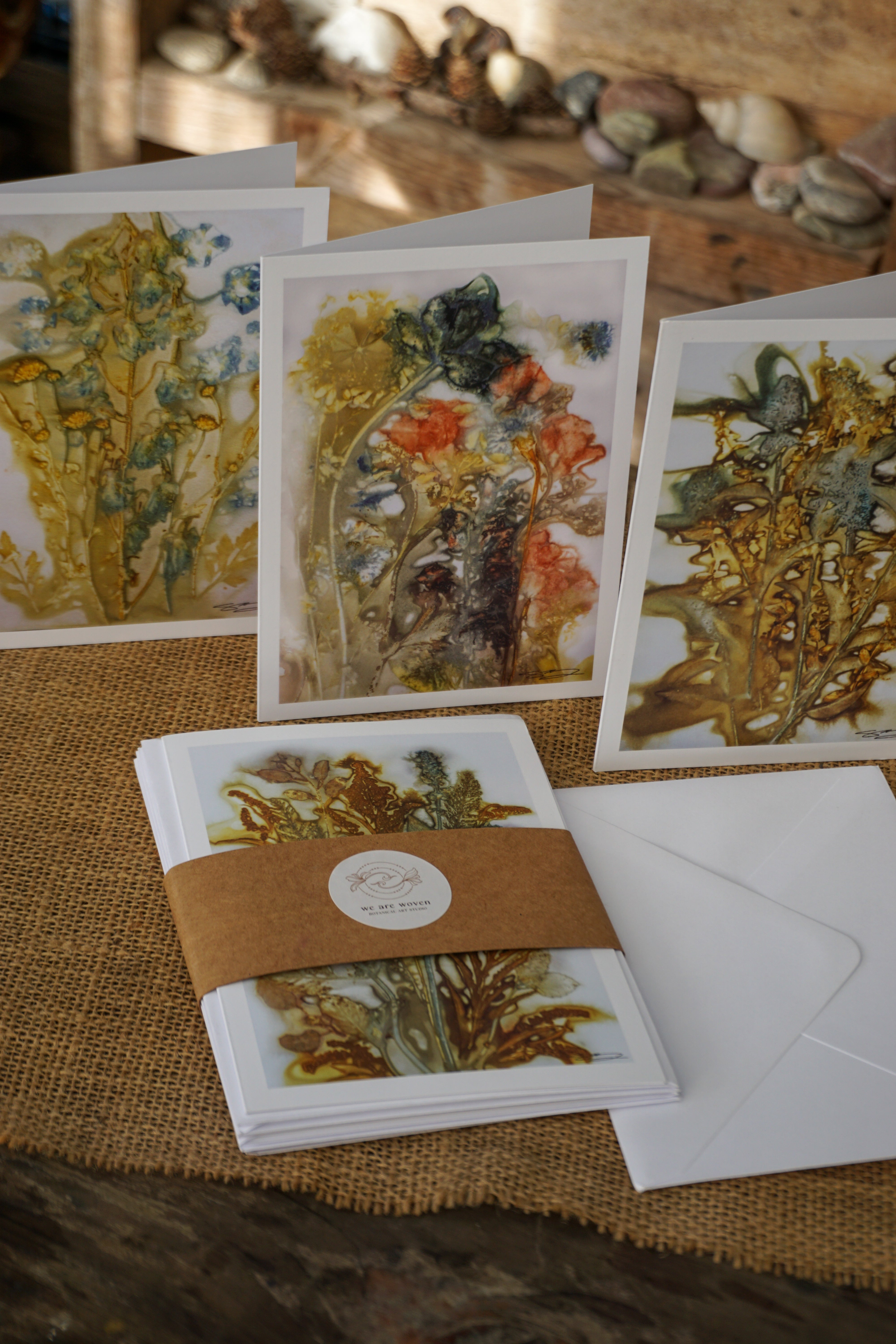 Set of 6 Nature Art Greetings Cards