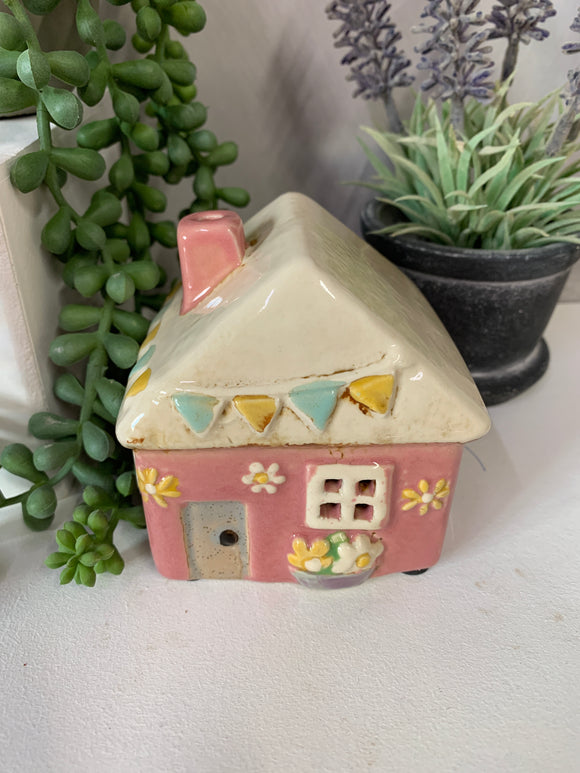 Village Pottery Pink Garden House Tealight