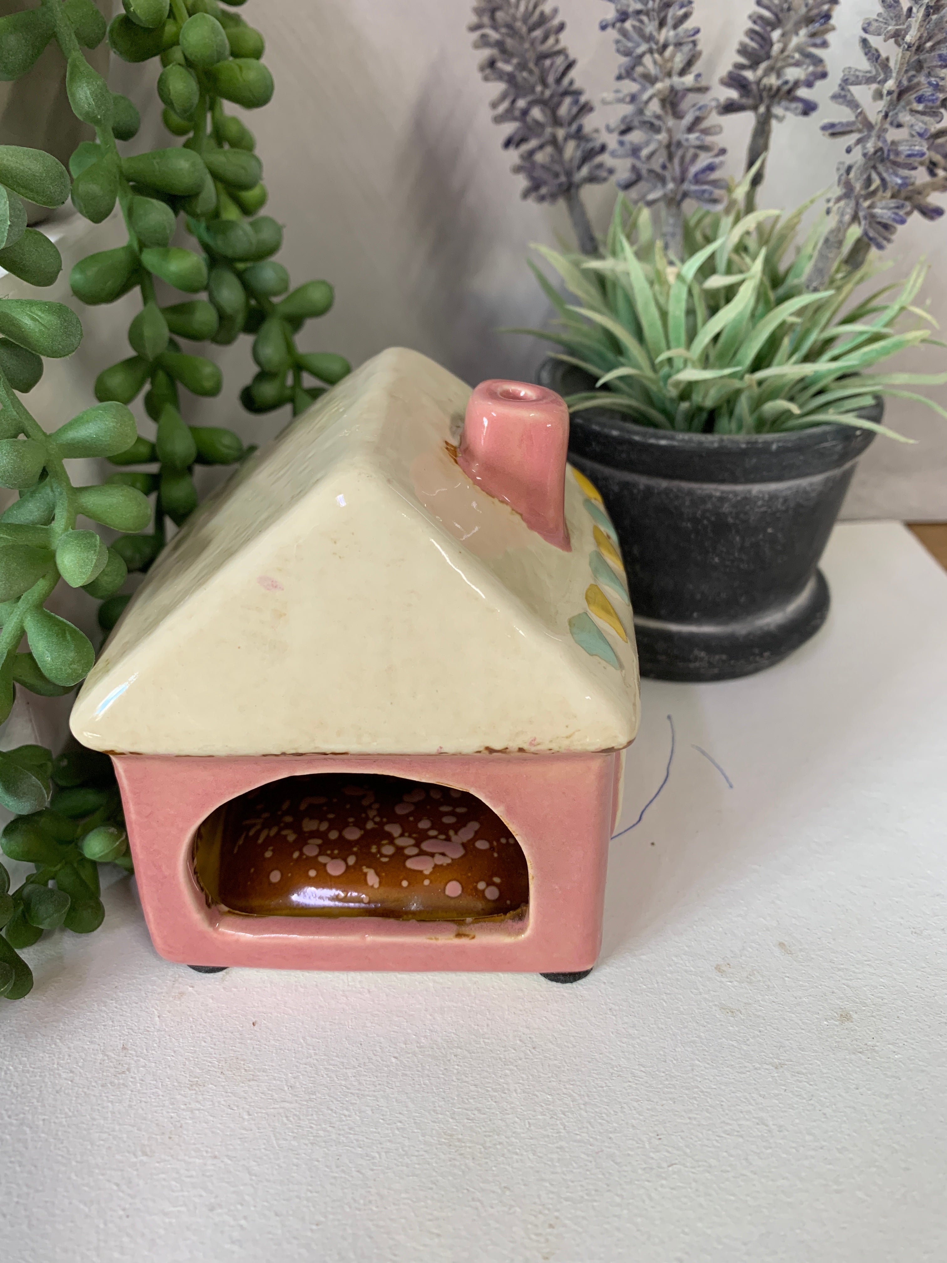 Village Pottery Pink Garden House Tealight