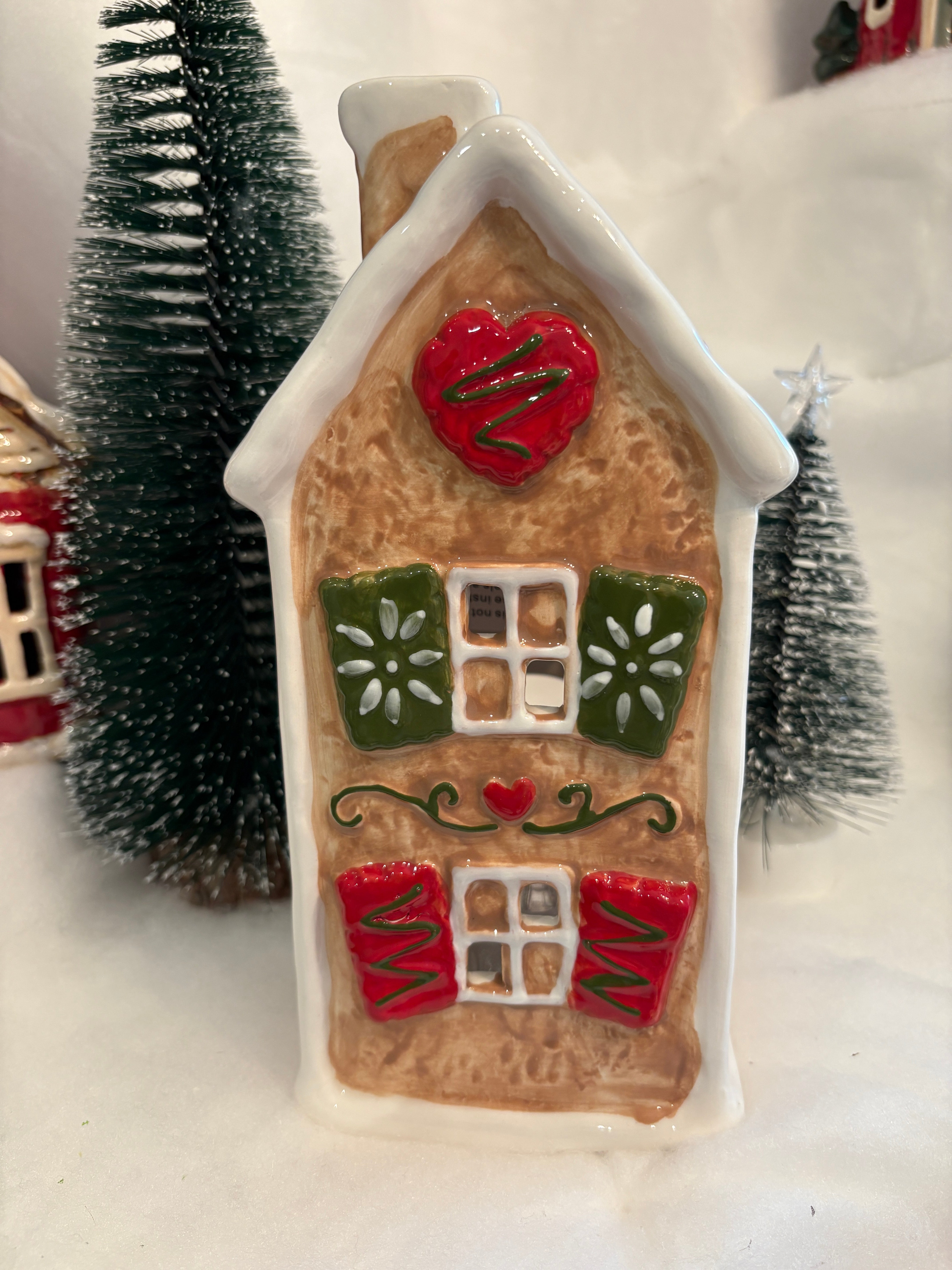 Tall Gingerbread House Tea Light