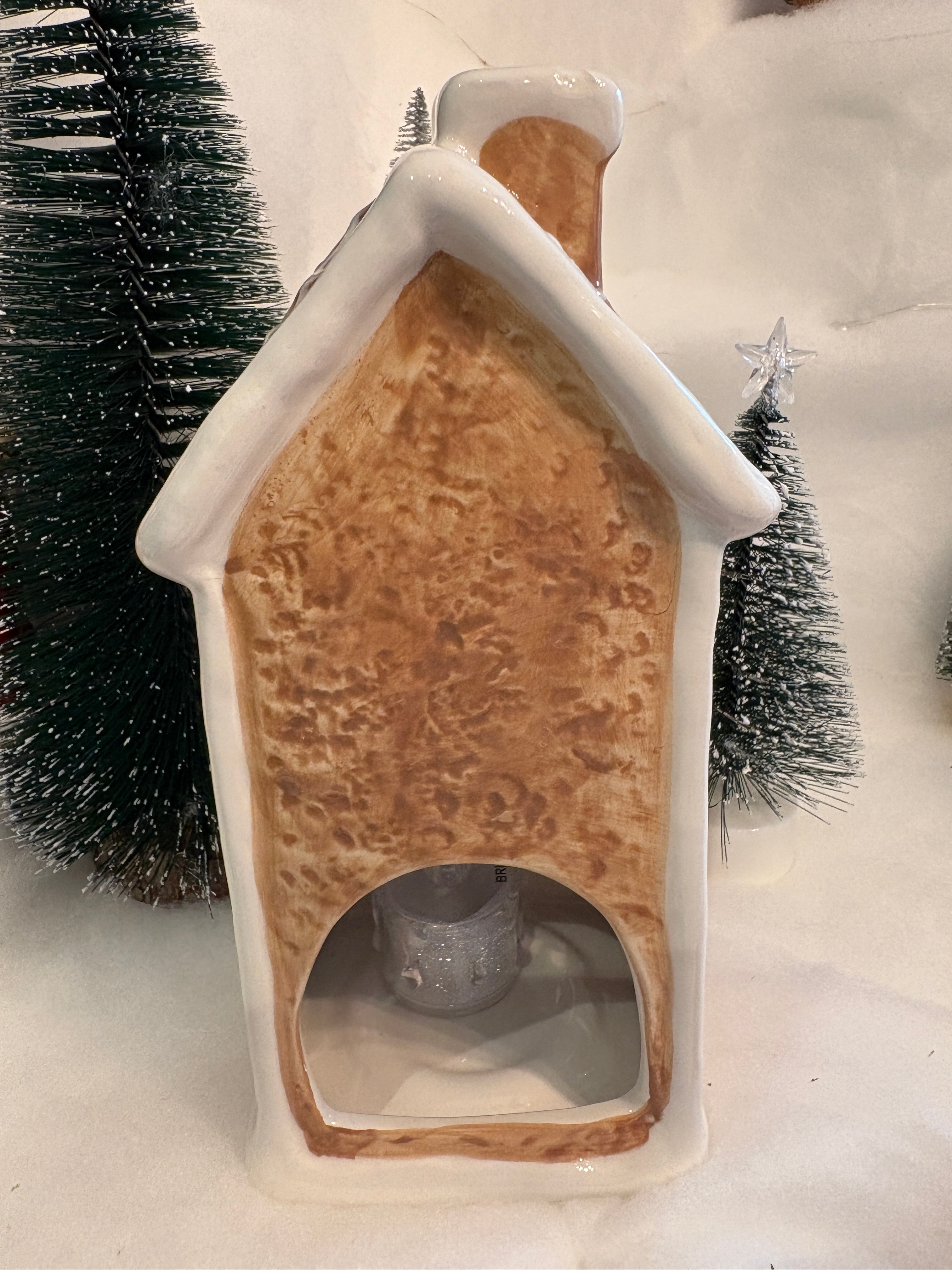 Tall Gingerbread House Tea Light