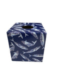 Tissue Box Cover Blue Fish