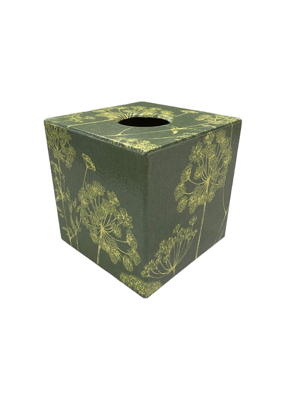 Tissue Box Cover Green Parsley