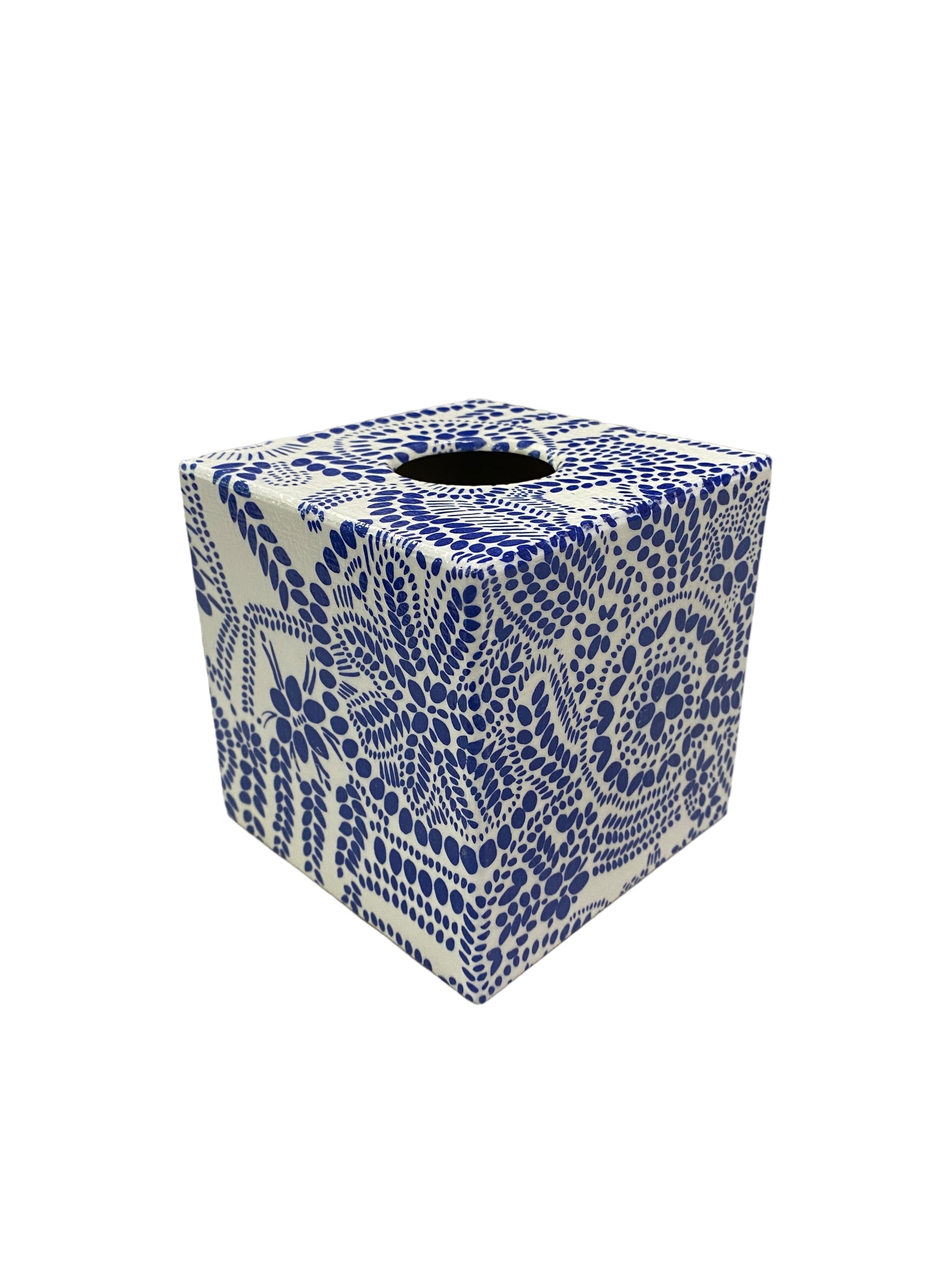 Tissue Box Cover Blue Mosaic