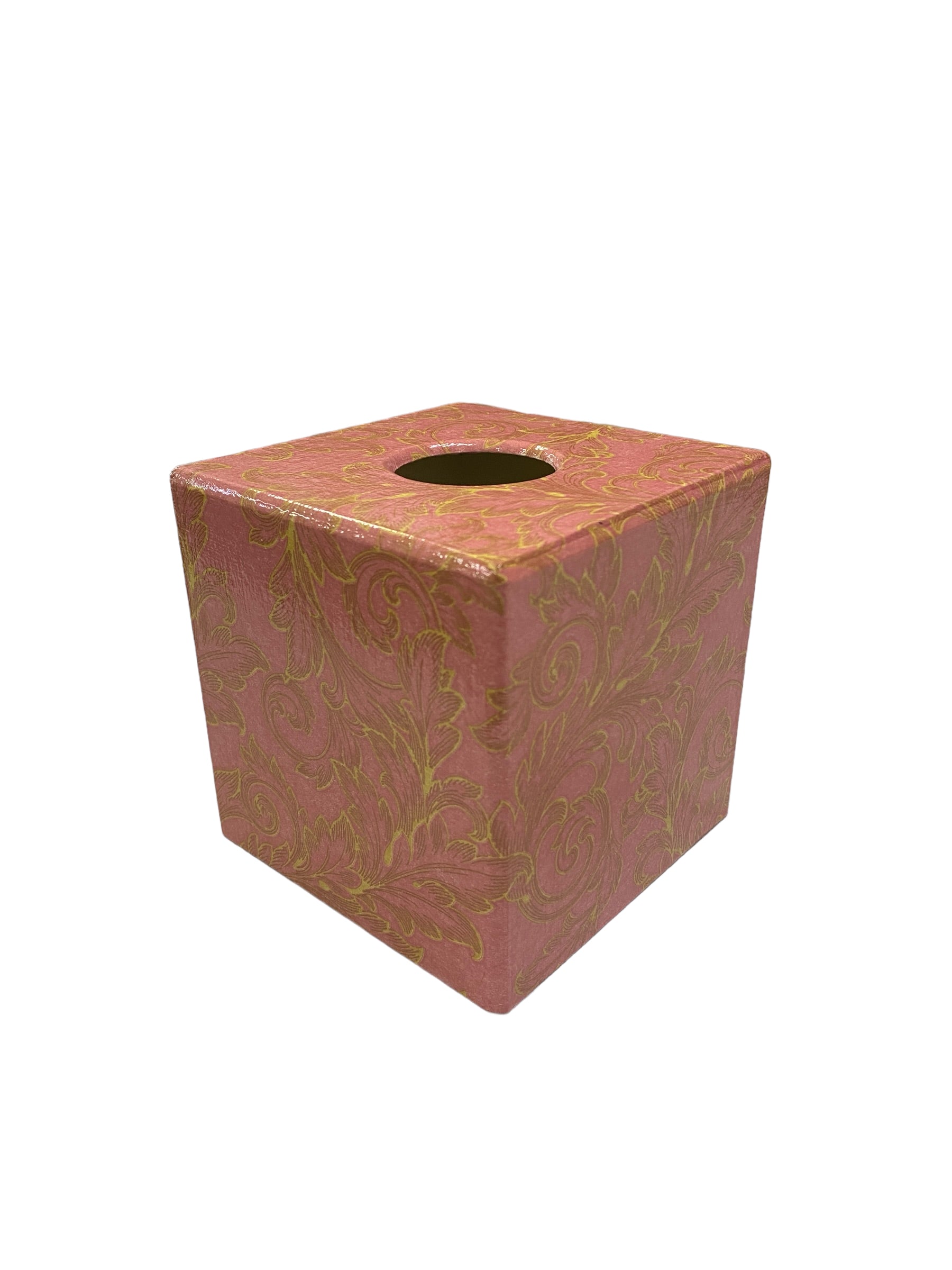 Pink Baroque Tissue Box Cover