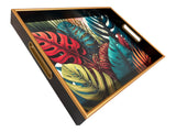 Serving Tray Exotic Leaves