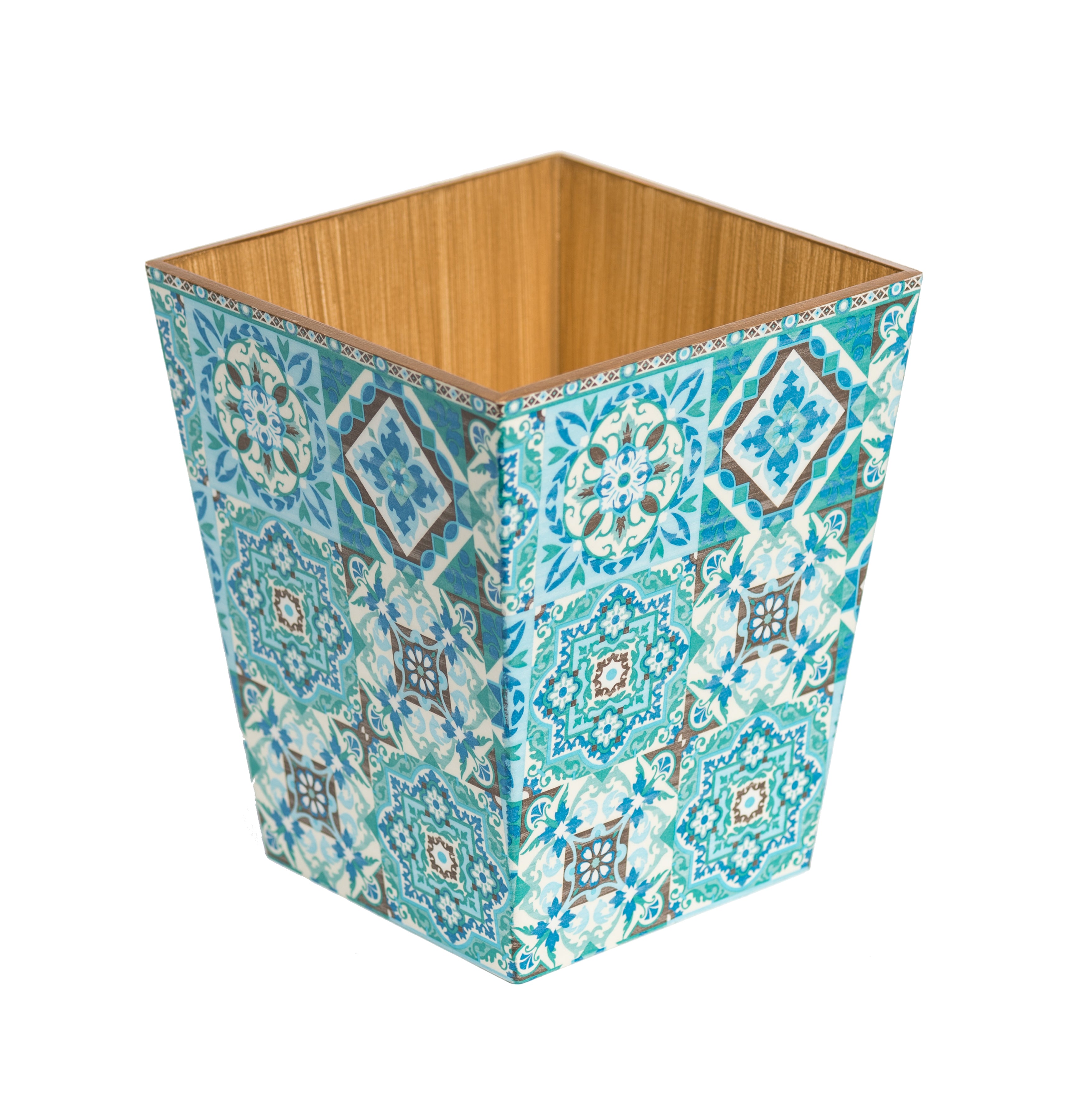 Blue Moroccan Tiles Waste Paper Bin