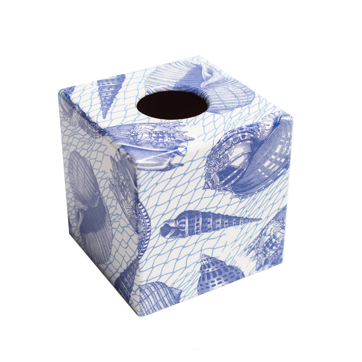Blue Toile wooden tissue box cover – Crackpots