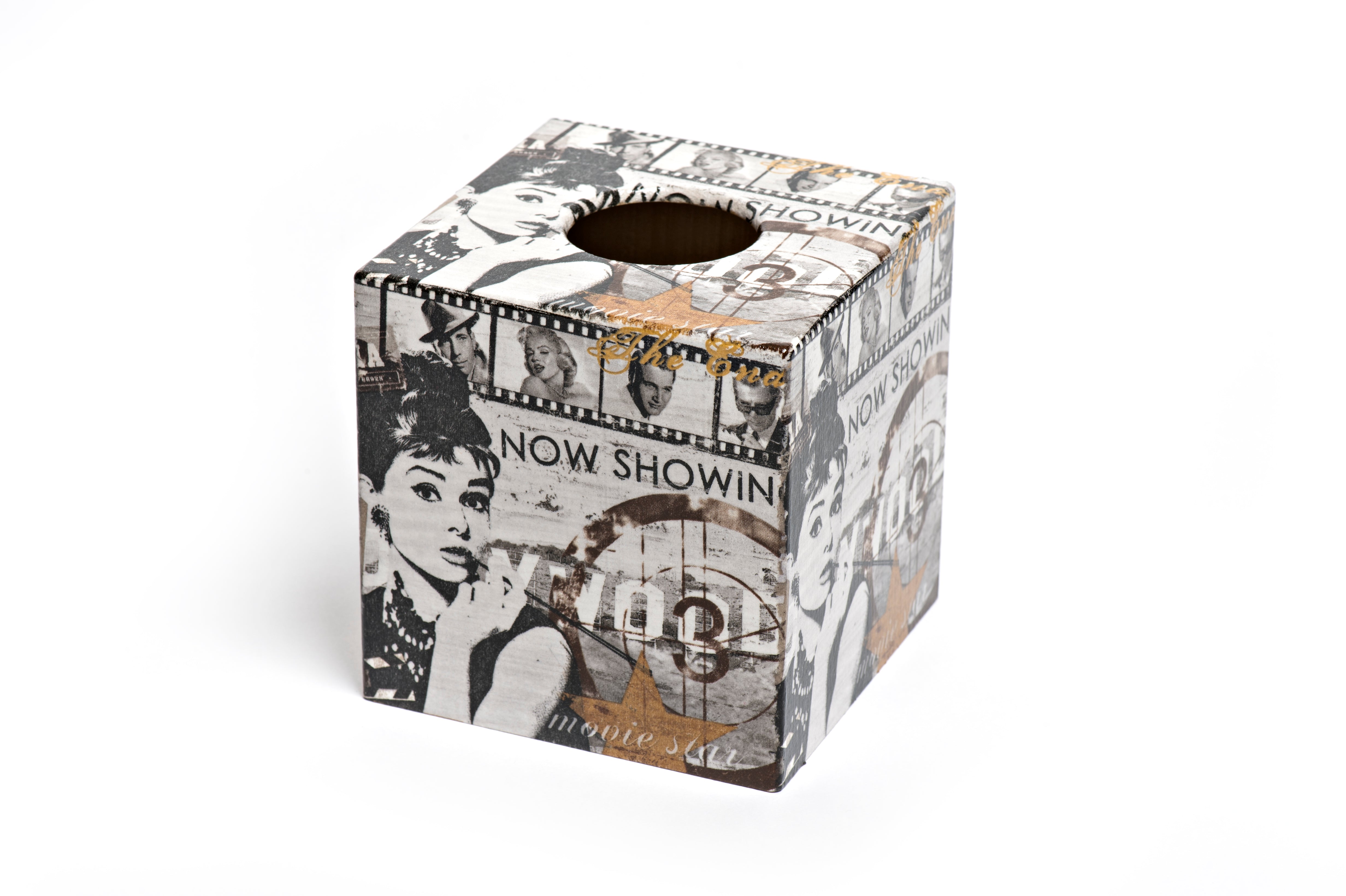 Audrey Hepburn Wooden Tissue Box Cover - Wooden