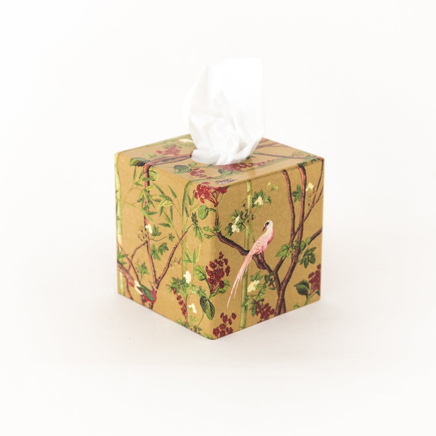 Tissue Box Cover & Waste Paper Bin Chatsworth Gold