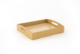 Wooden Serving Tray Gold Art Deco