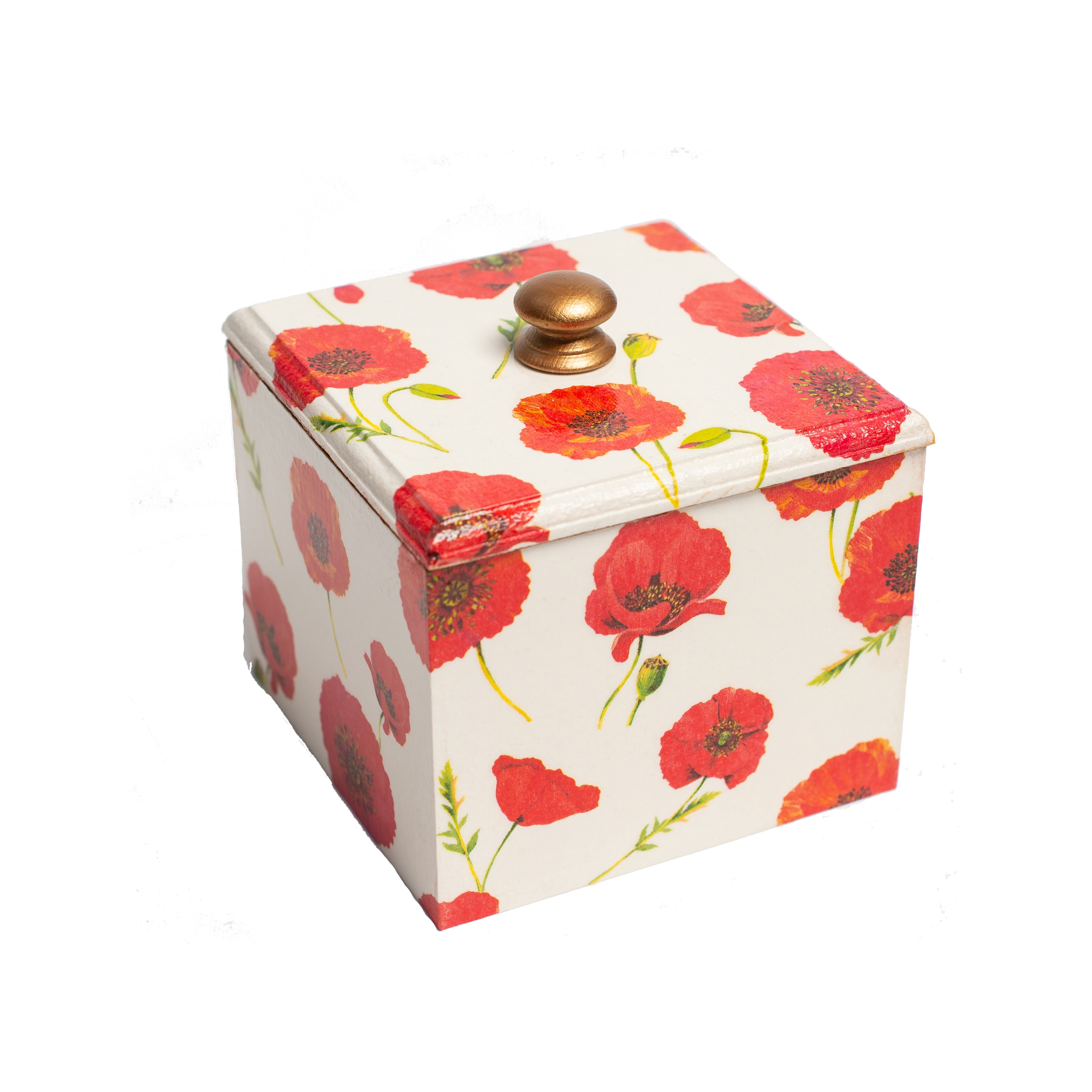 Poppy wooden Trinket Box