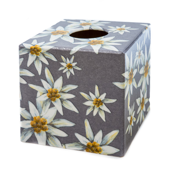 Grey Edelweiss Tissue box cover