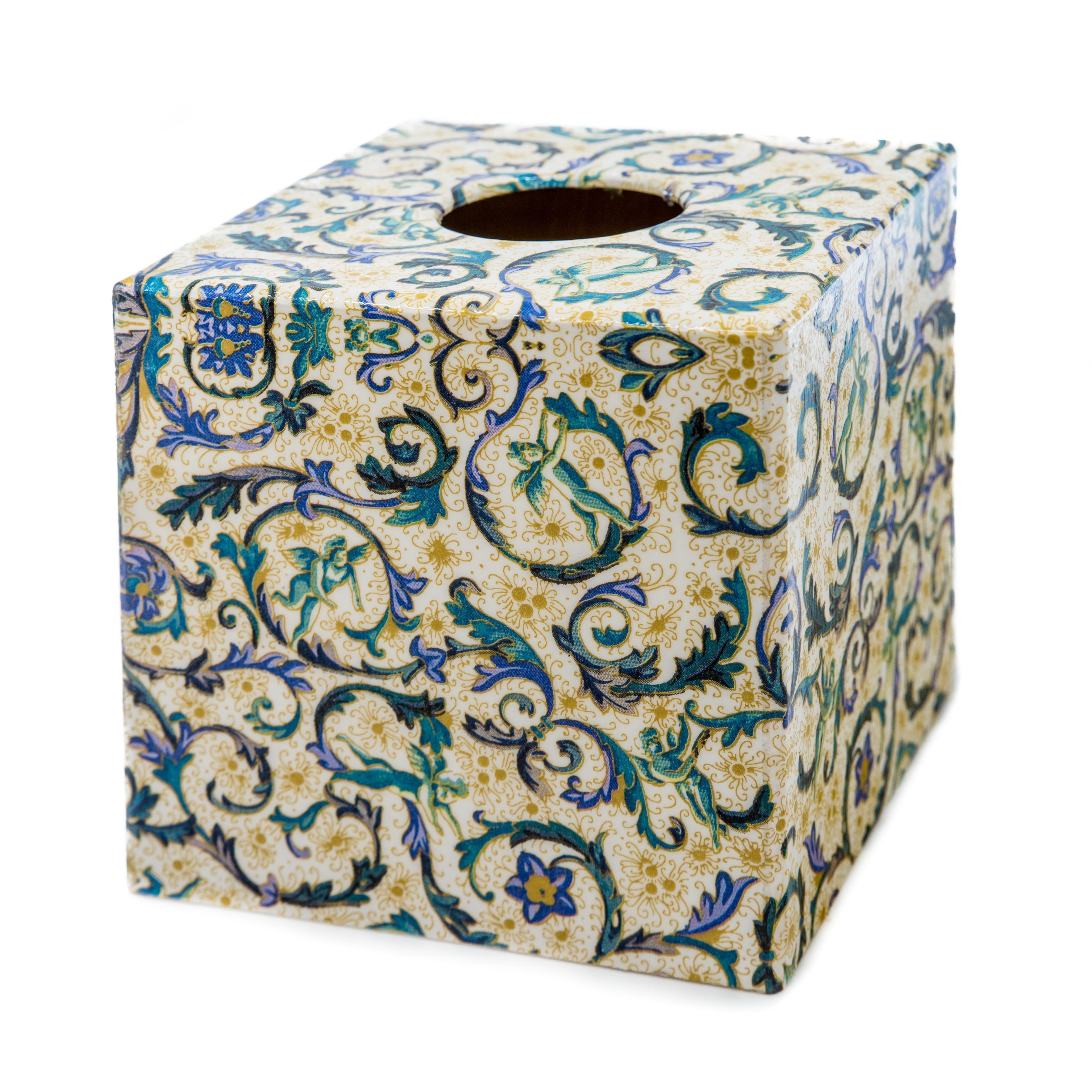 Tissue Box Cover wooden Baroque