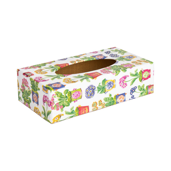 Auricula rectangular wooden tissue box cover