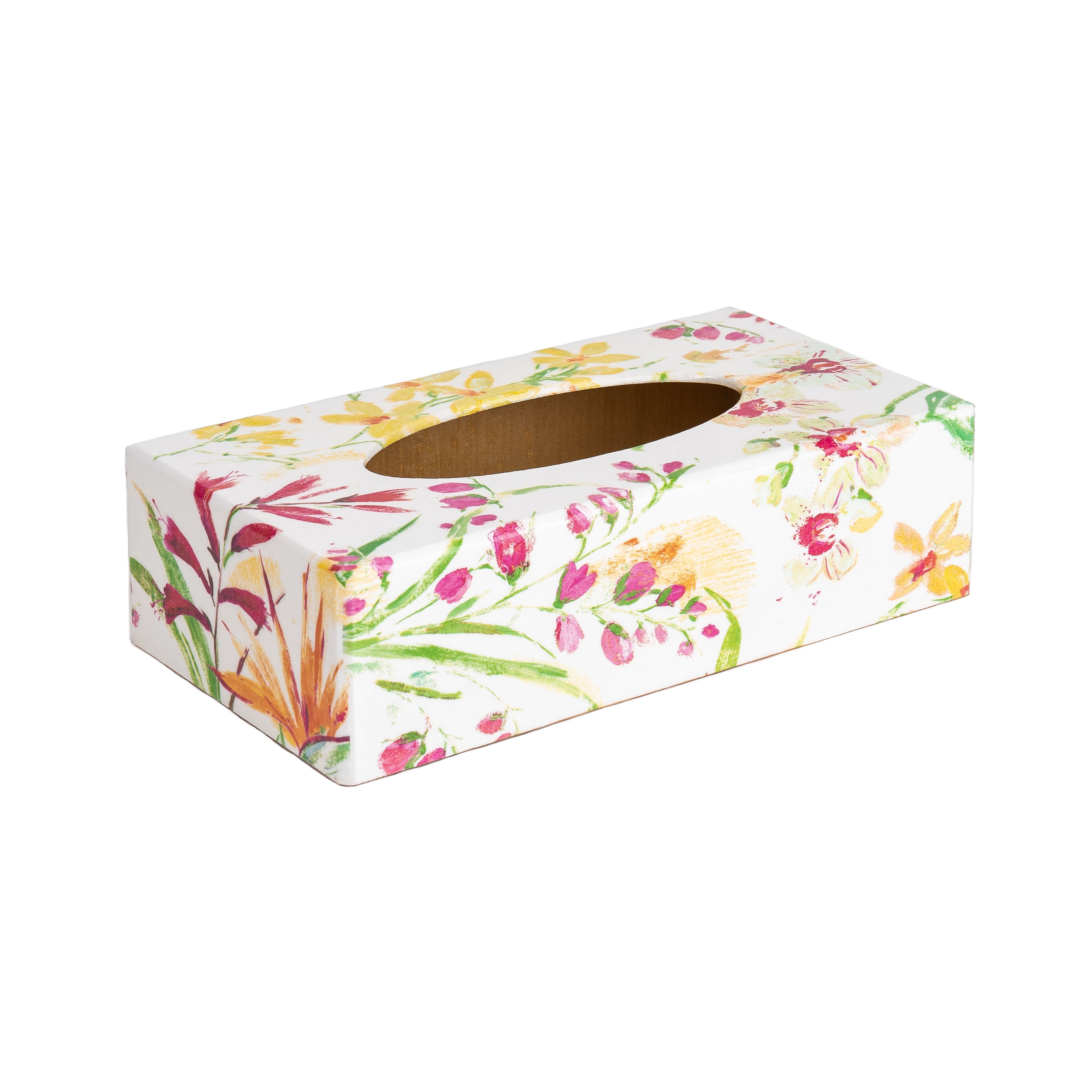 Floral Brushstrokes rectangular tissue box cover