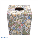 Tissue Box Wooden Cover William Morris Golden Lily