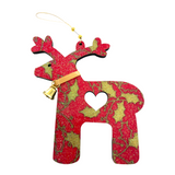 Christmas Tree Decoration Reindeer red