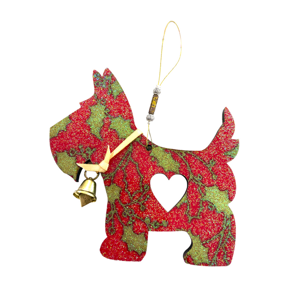 Scotty Dog Christmas Tree Decoration - Handmade