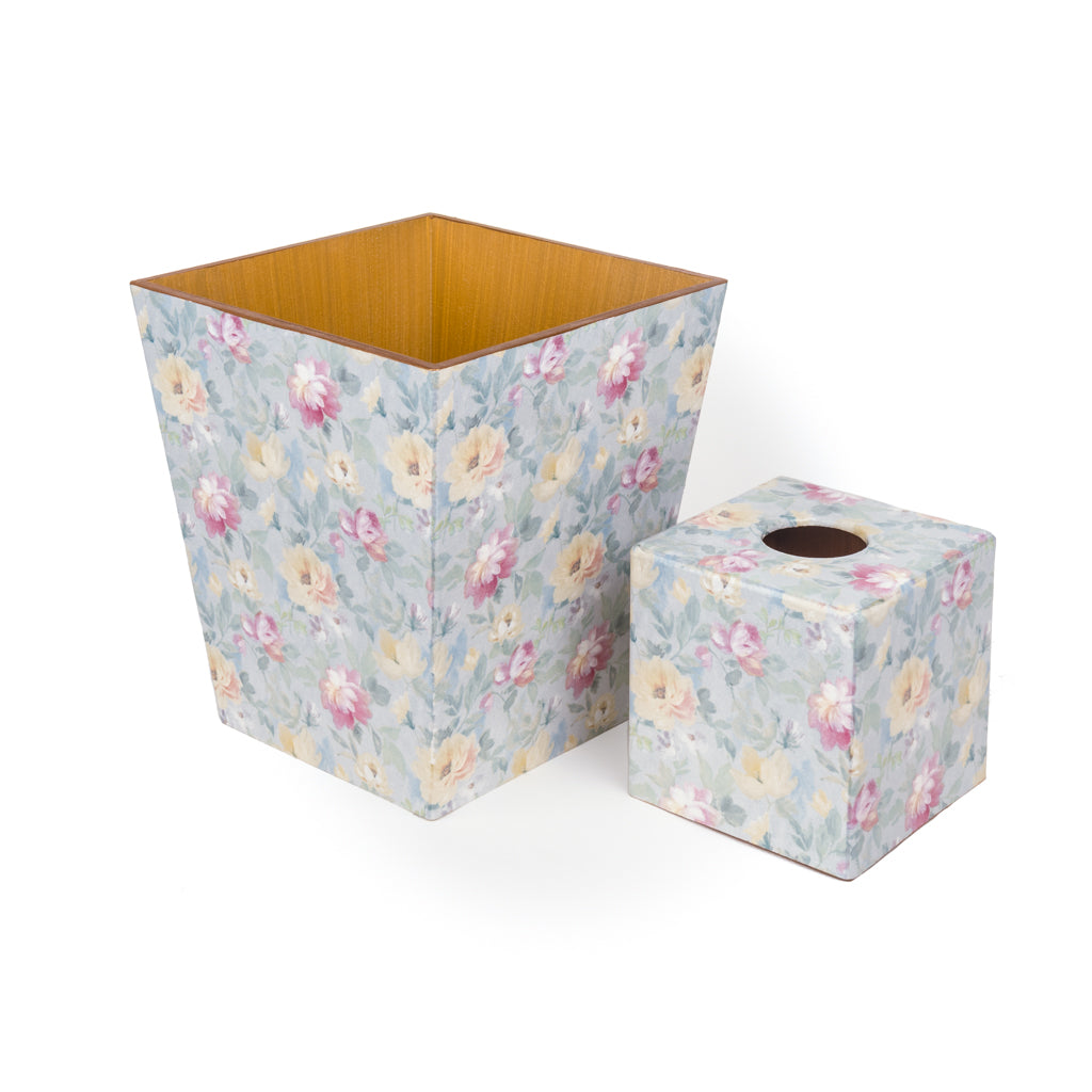 Emma Tissue Box Cover & Waste Paper Bin Set | Crackpots