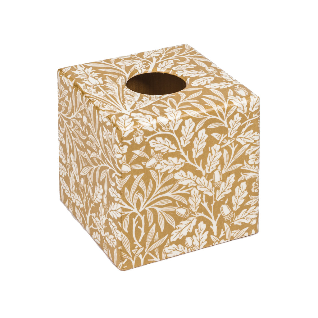 Gold Acorn Tissue Box Cover - Handmade | Crackpots