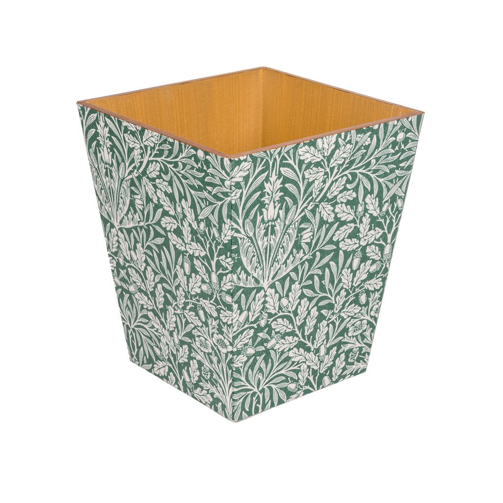 Green Acorn Waste Paper Bin - Handmade | Crackpots