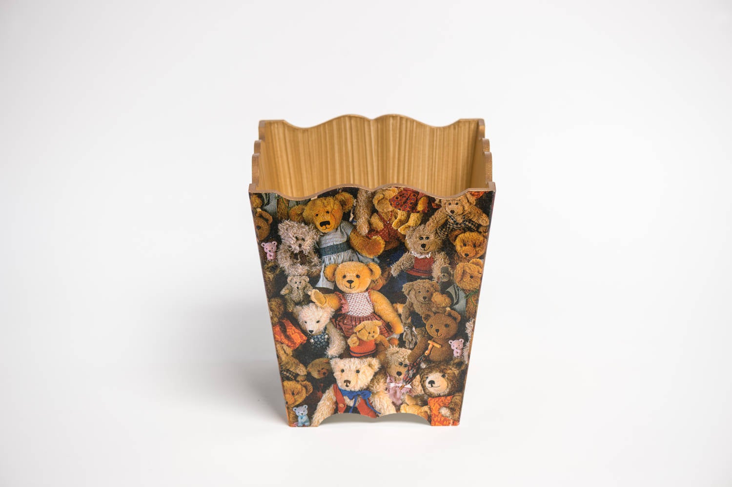 Teddy Bear Waste Paper Bin - Handmade