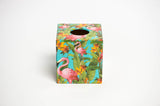 Pink Flamingo Tissue Box Cover - Handmade