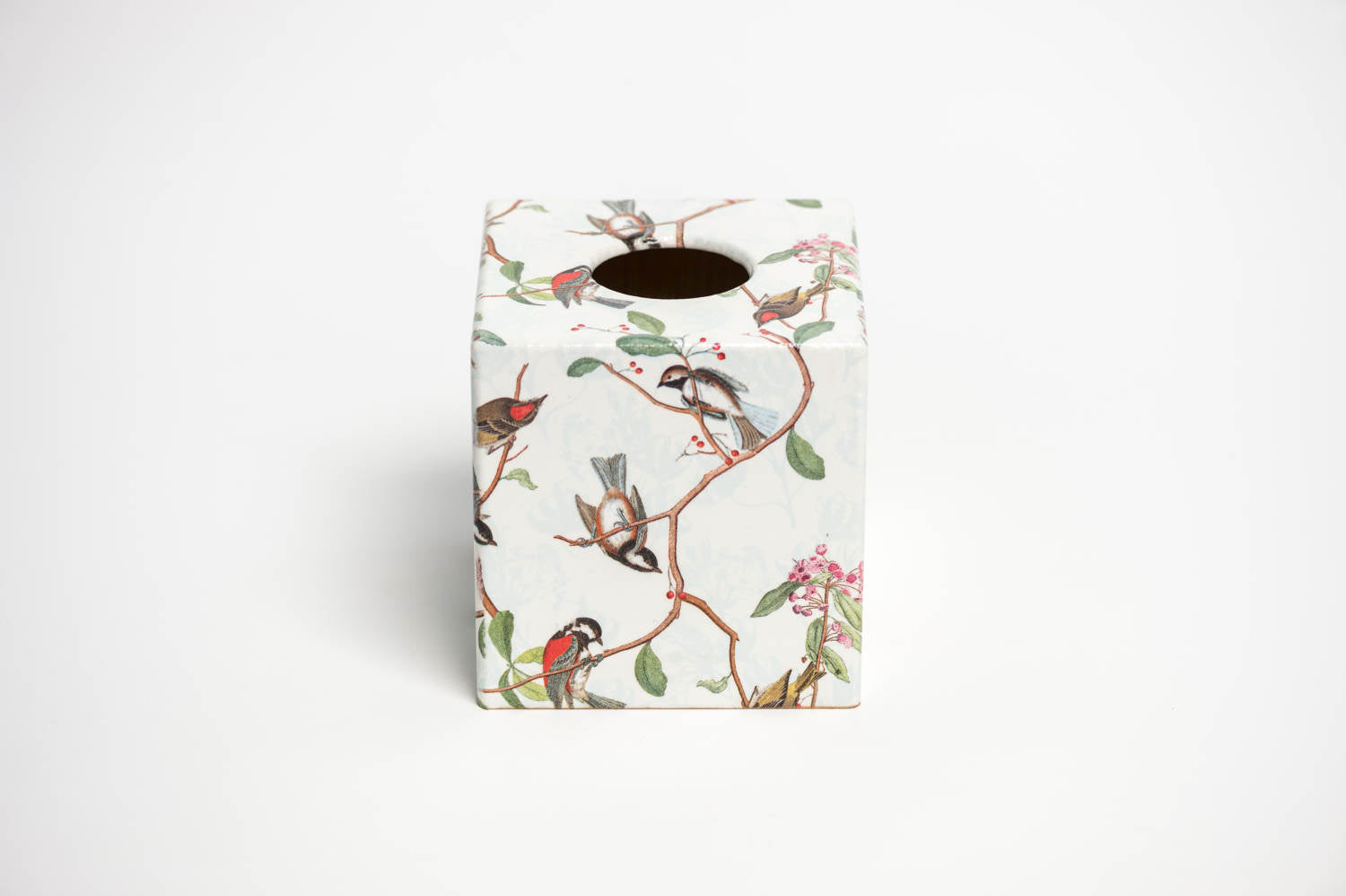 Birdsong Tissue Box Cover - Handmade