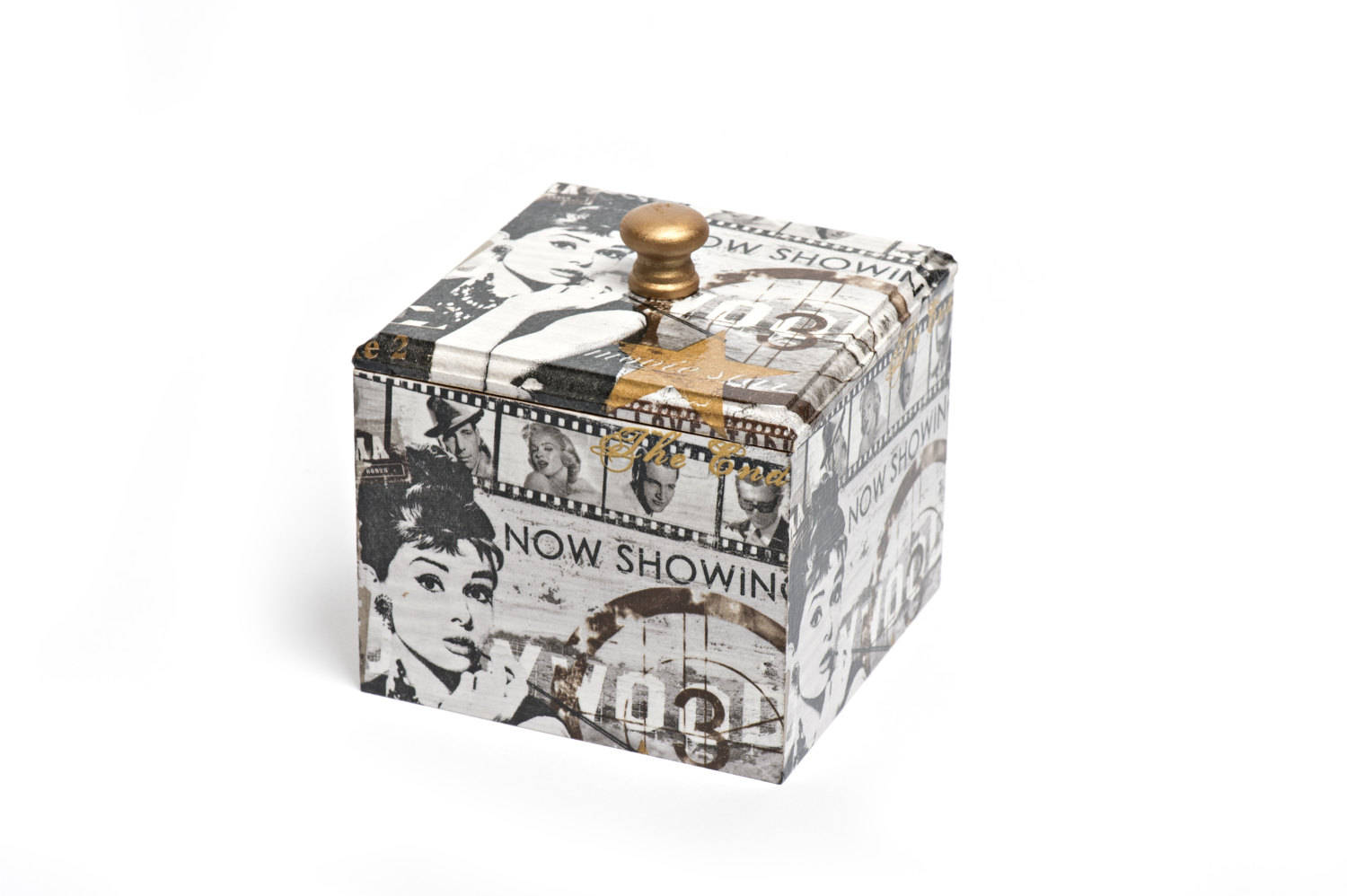Audrey Hepburn Wooden Handmade Trinket Box
