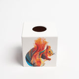 Rainbow Squirrel Tissue Box Cover - Handmade