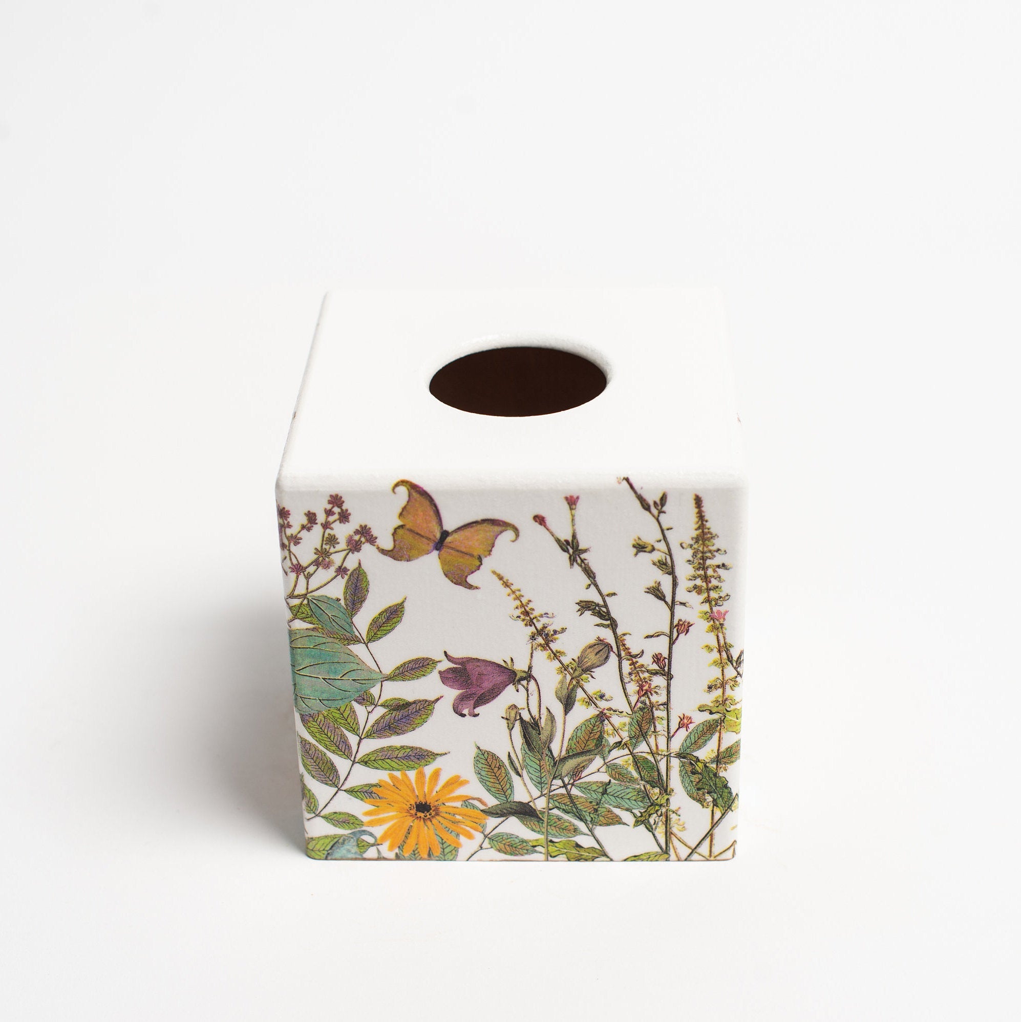 Meadow Butterflies Tissue Box Cover - Handmade