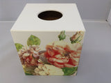 English Rose Tissue Box Cover - Handmade