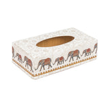 Indian Elephant Rectangle Tissue Box Cover | Crackpots