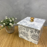 Silver Foliage wooden Trinket Box