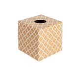 Gold Moroccan wooden Tissue Box Cover