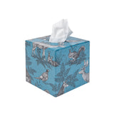 Blue Animal Tissue box cover and waste bin set
