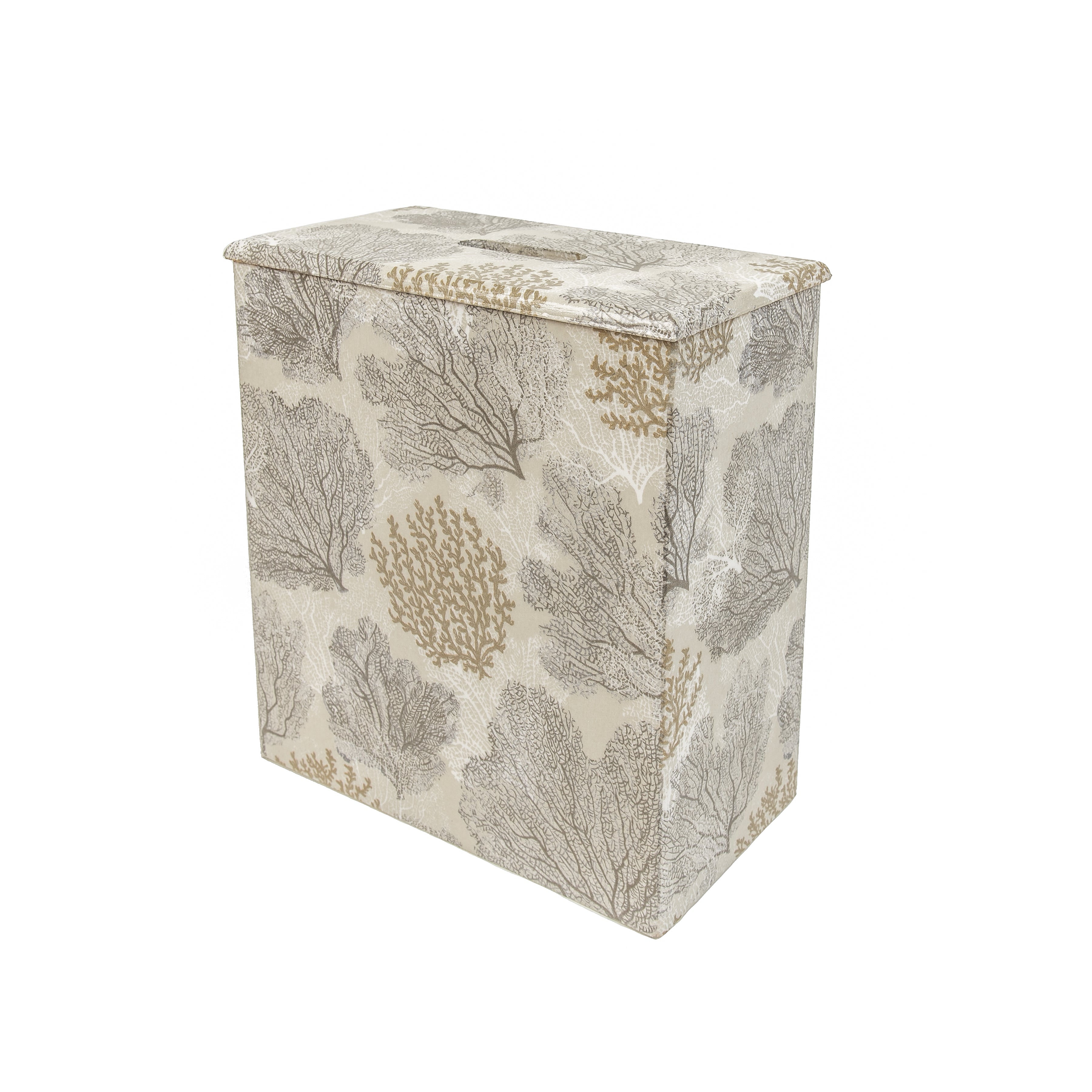 Silver Coral Wooden Toilet Roll Storage Box