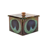 Trinket Box wooden Peacock Design