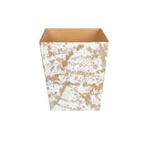 Splatter wooden waste paper bin