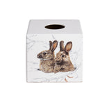 Bunny Rabbits wooden Tissue Box Cover