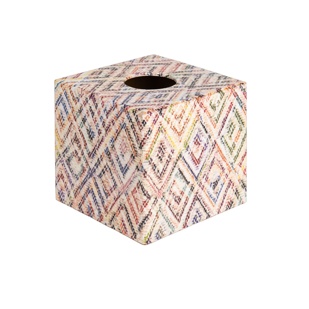Diamond Rainbow wooden Tissue Box