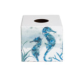 Seahorse wooden tissue box cover