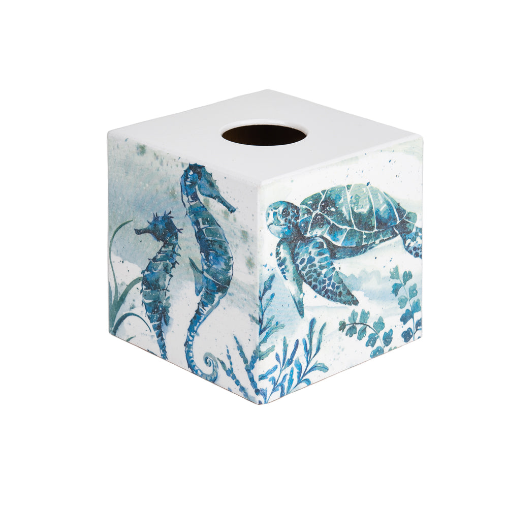 Seahorse tissue box cover
