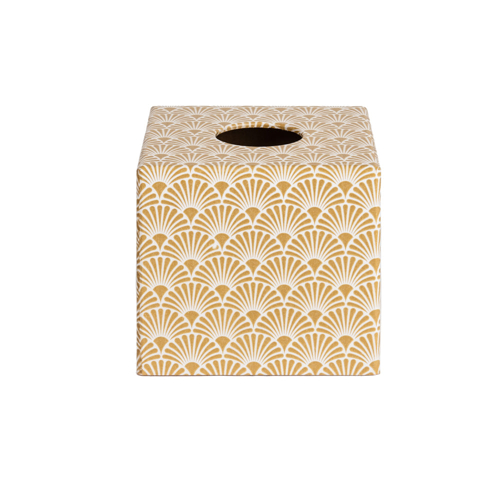 Tissue box cover wooden Art Deco in various colours