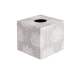 White Palm wooden tissue box cover