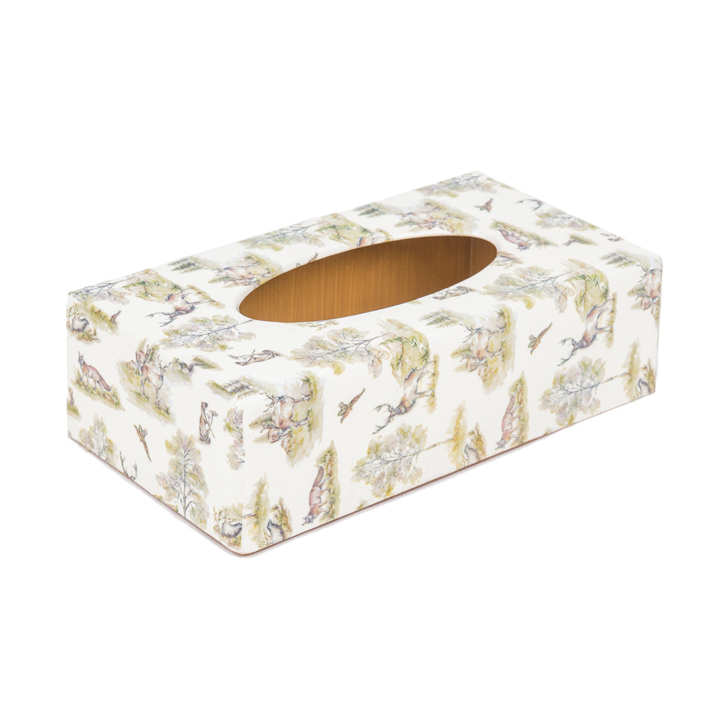 Woodland Rectangle Tissue Box Cover - Handmade | Crackpots